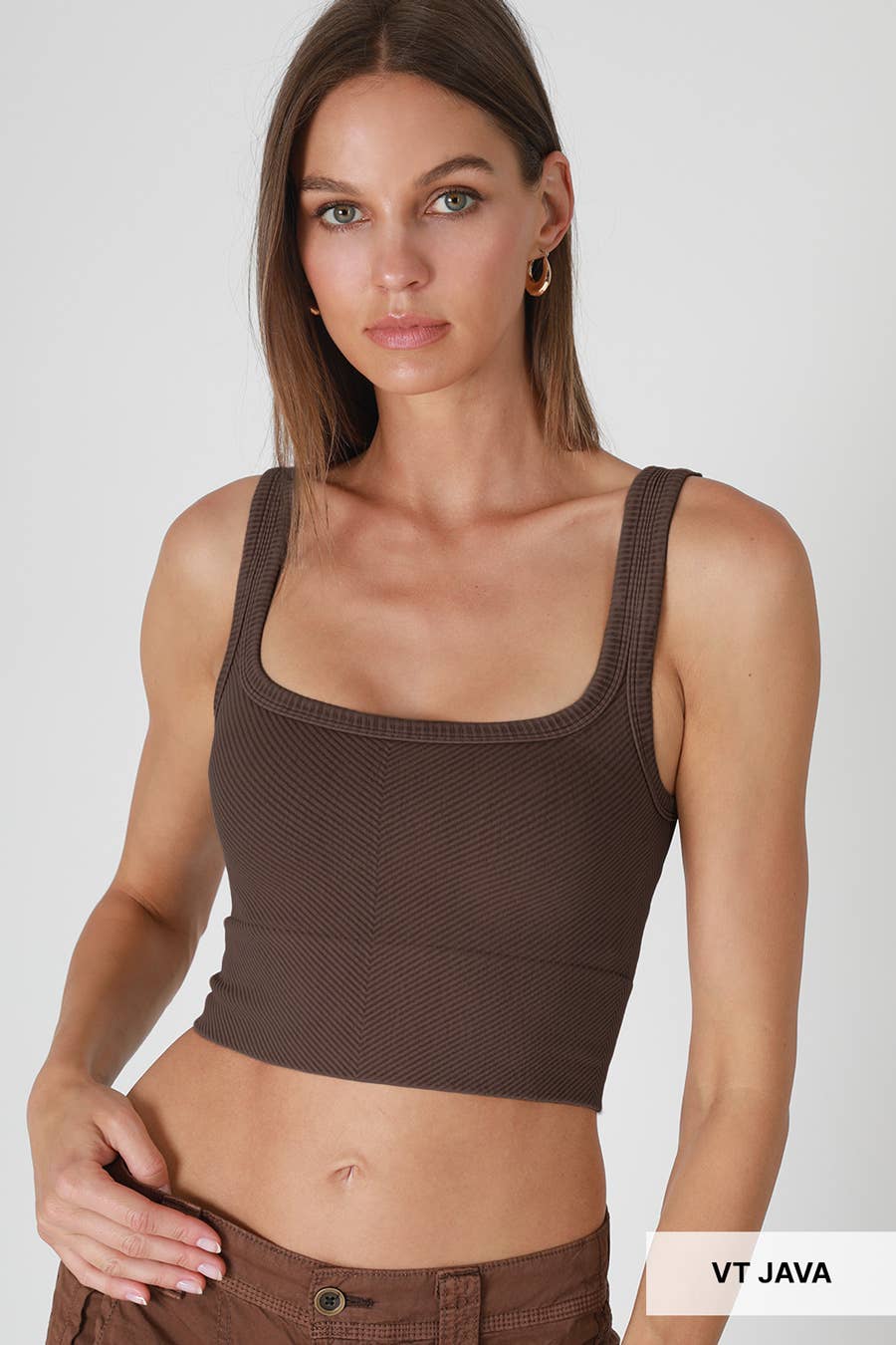 Vintage Chevron Crop Top