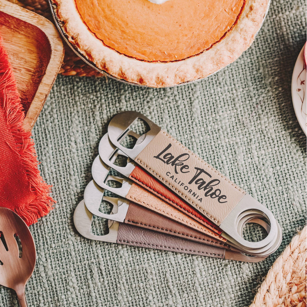 Custom Lake Name Bottle Opener - Leatherette