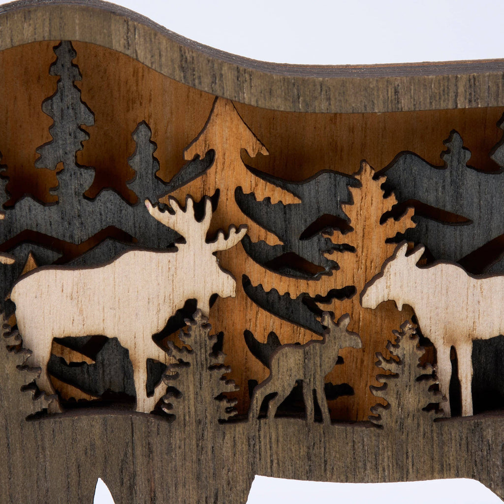 Lighted Moose Sitter
