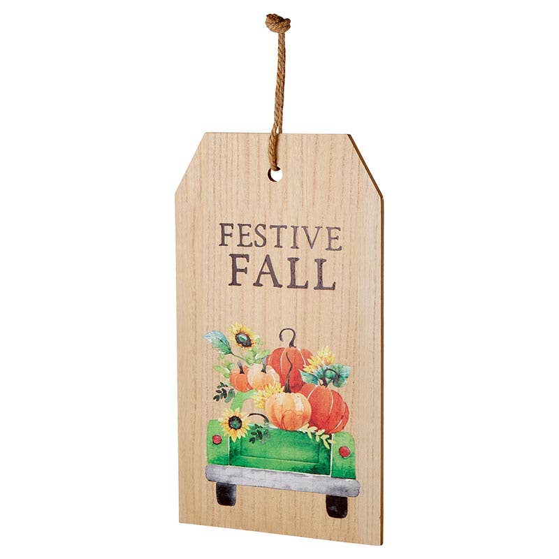 Fall Festive Wooden Door Tag Sign