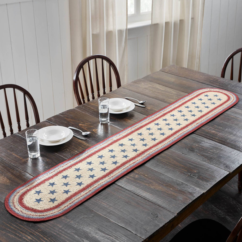 Celebration Jute Oval Table Runner 13x72
