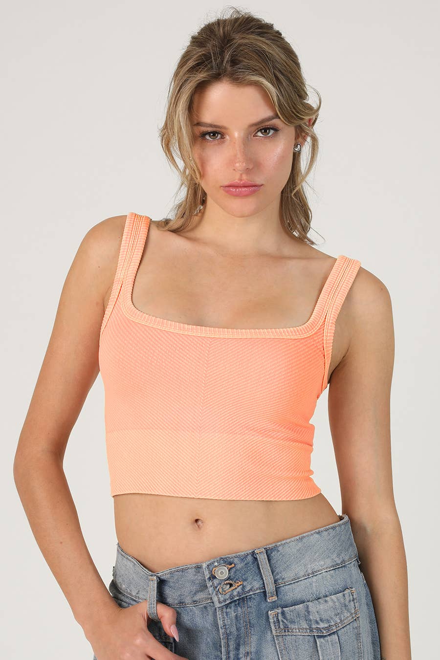 Vintage Chevron Crop Top