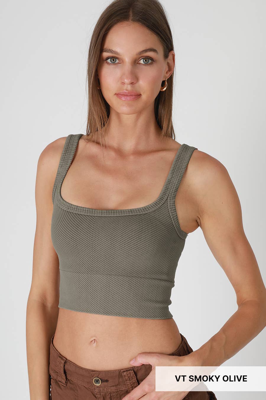 Vintage Chevron Crop Top