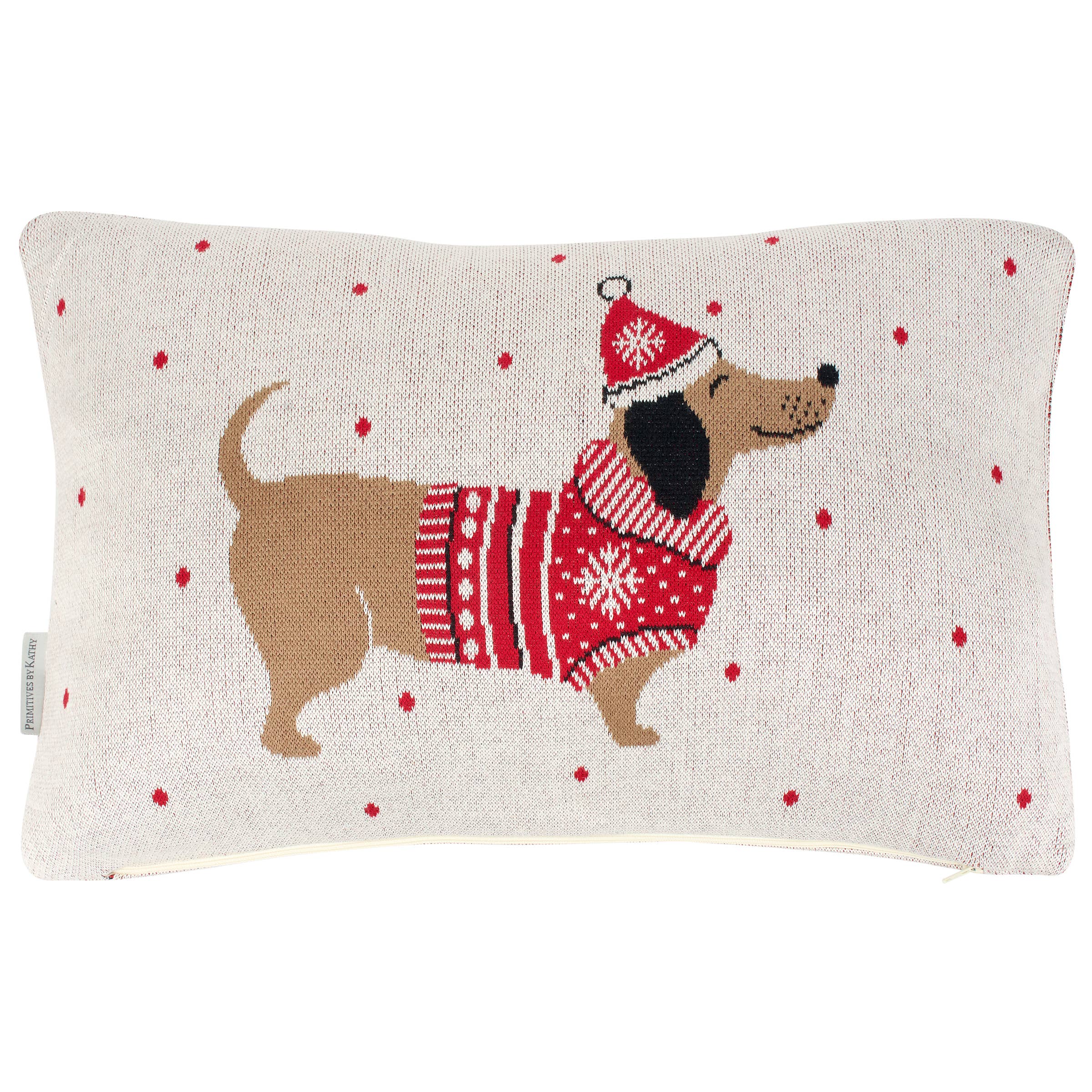 Winter Dachshund Pillow