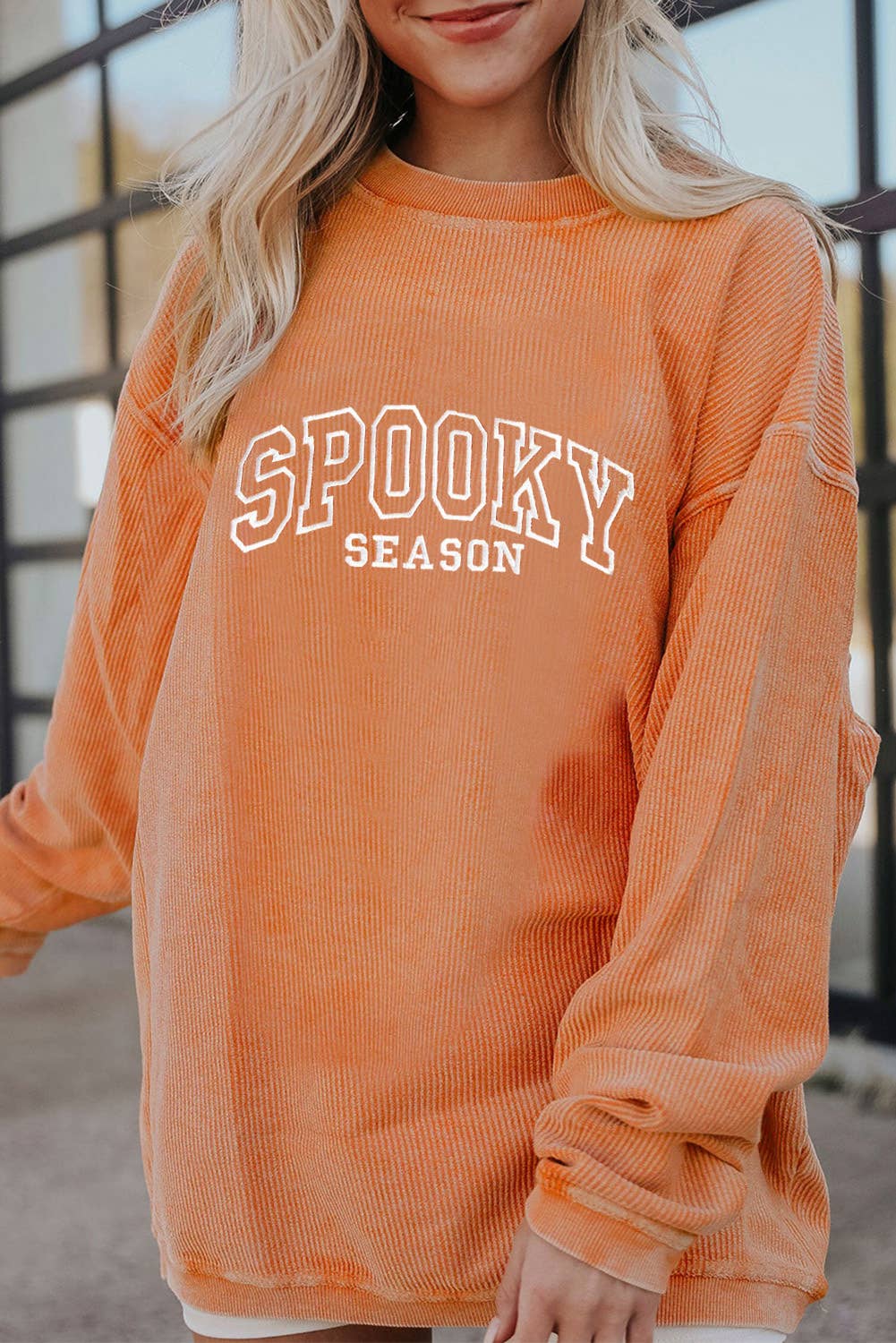 SPOOKY SEASON Embroidered Halloween Graphic Sweatshirt