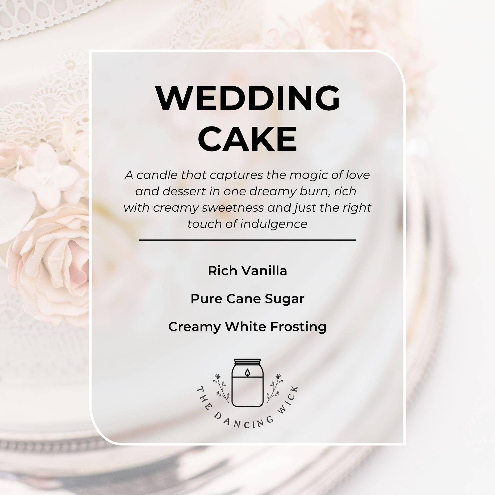 Bridesmaid Gift Candle / Wedding Cake Scent
