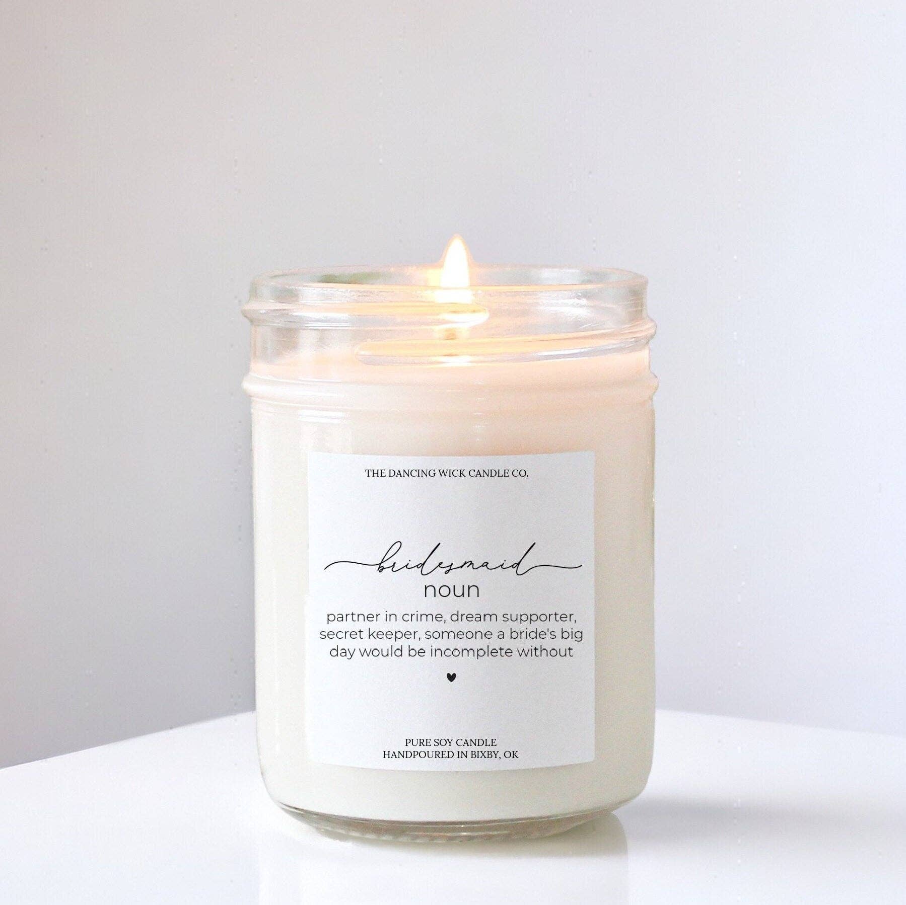 Bridesmaid Gift Candle / Wedding Cake Scent