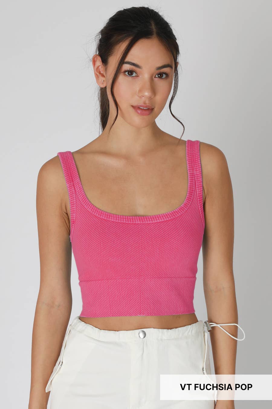 Vintage Chevron Crop Top