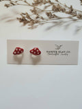 The Mushroom Studs- Fall Polymer Clay Earrings