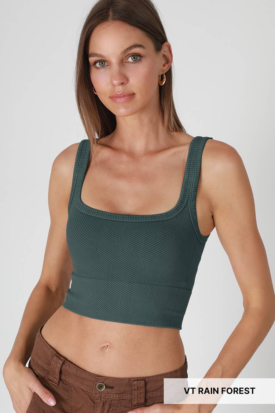 Vintage Chevron Crop Top