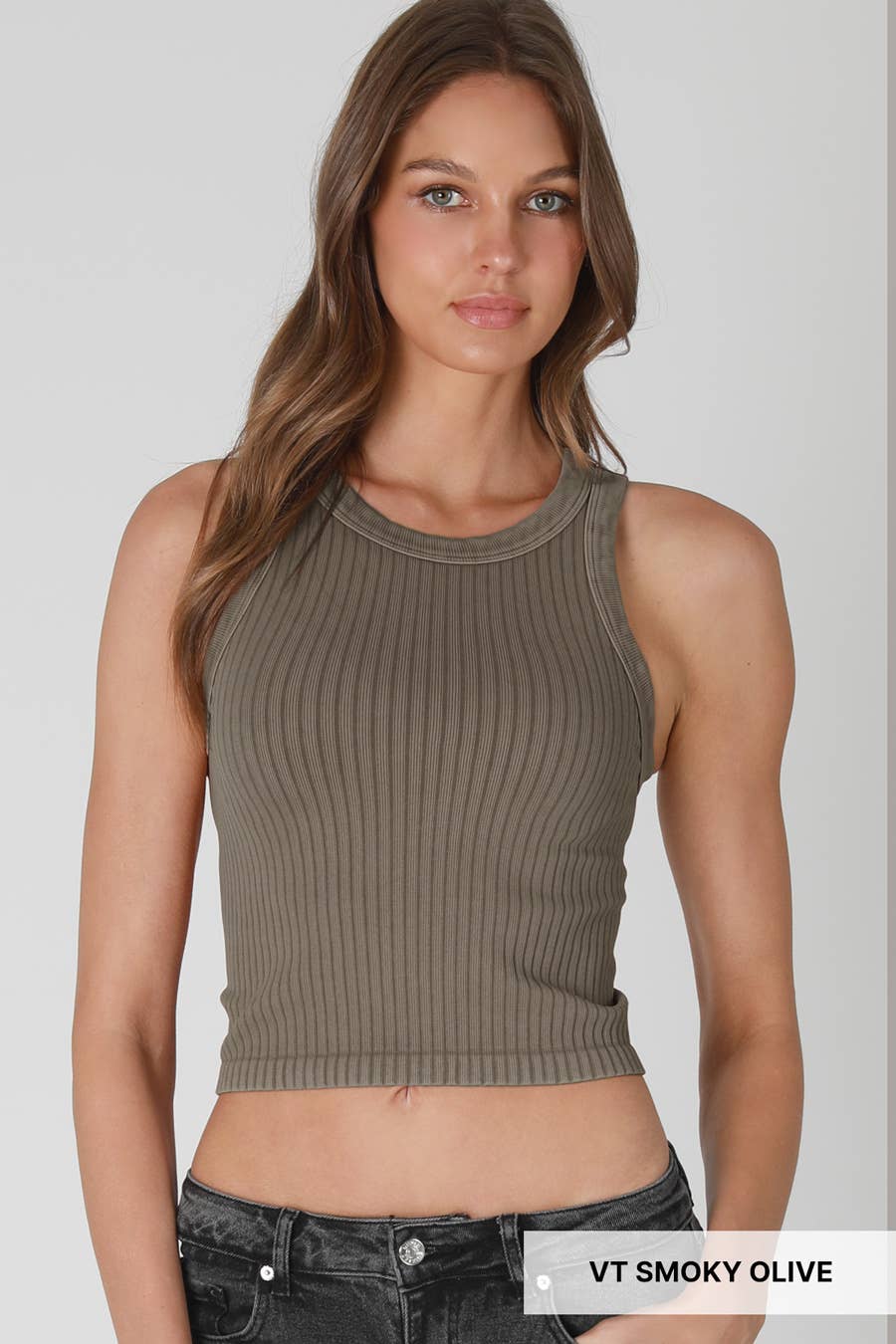 Vintage Wide Ribbed Tank Top