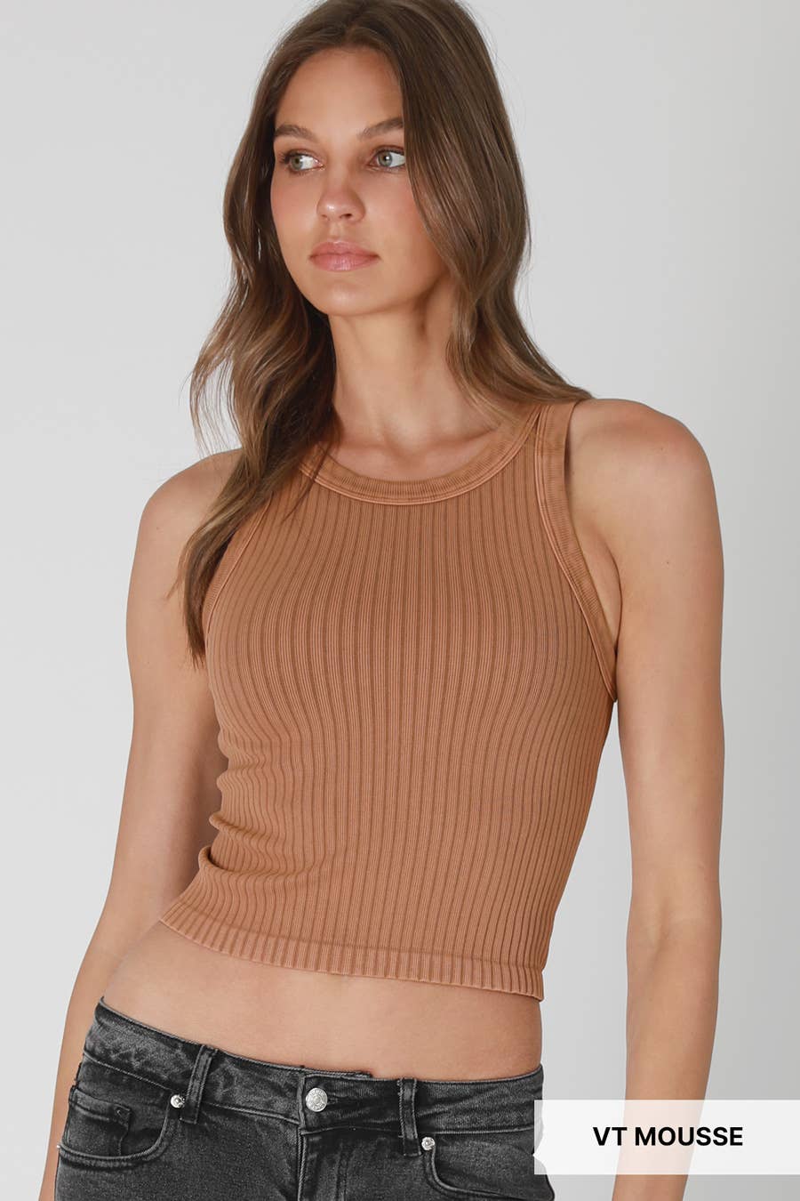 Vintage Wide Ribbed Tank Top
