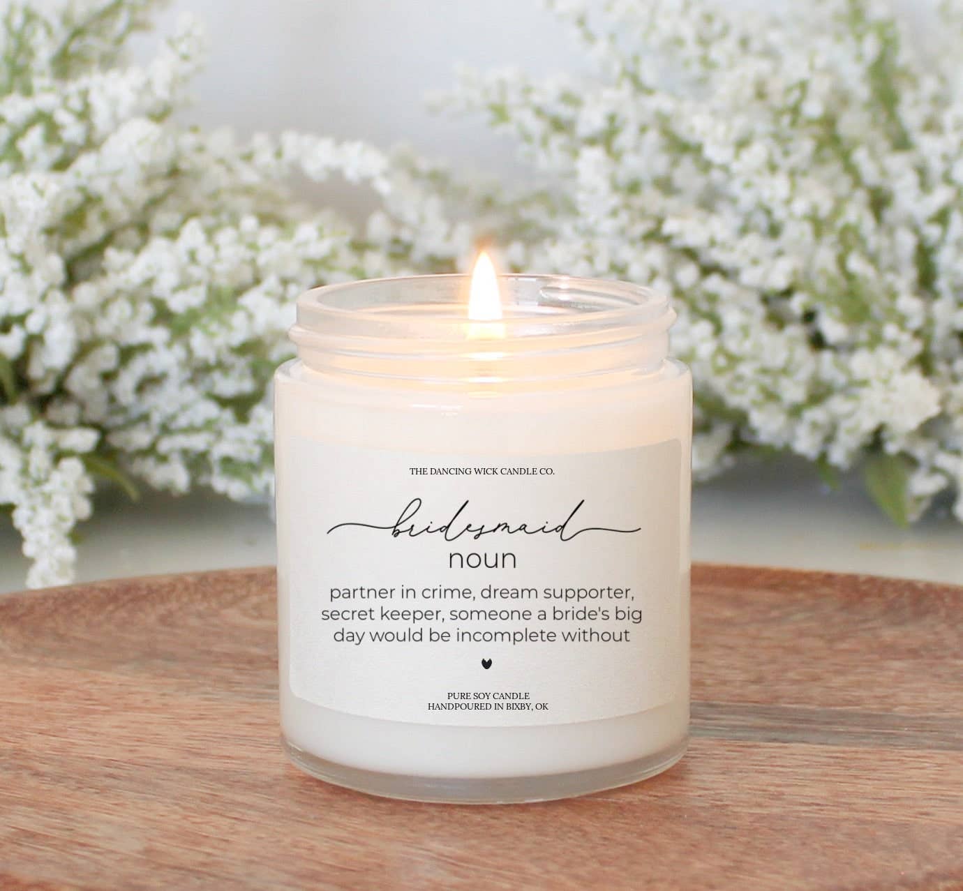 Bridesmaid Gift Candle / Wedding Cake Scent