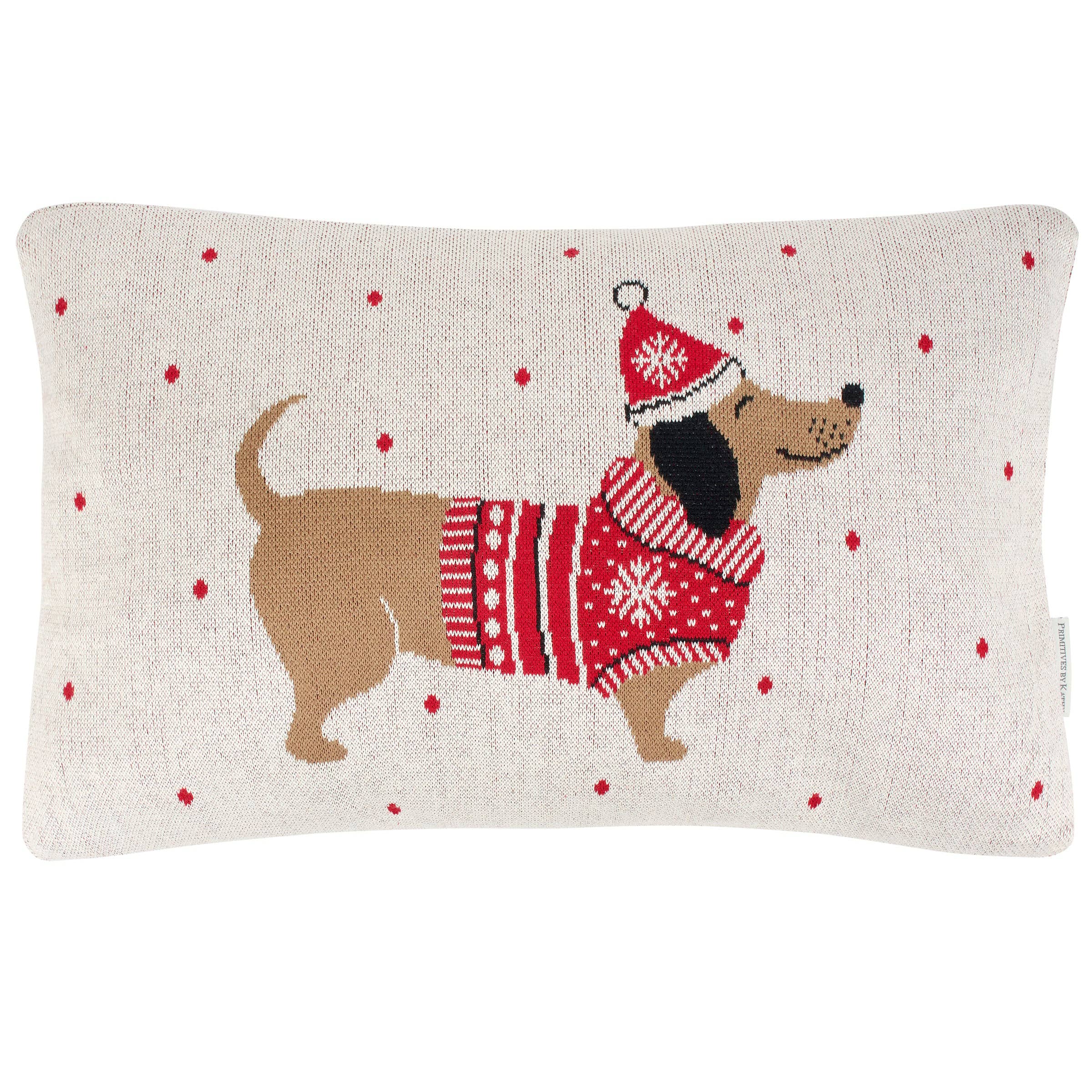 Winter Dachshund Pillow