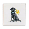 Daffodil Dog Magnet | Wooden Magnet | Dog Decor