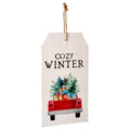 Cozy Winter Wood and Jute Door Sign