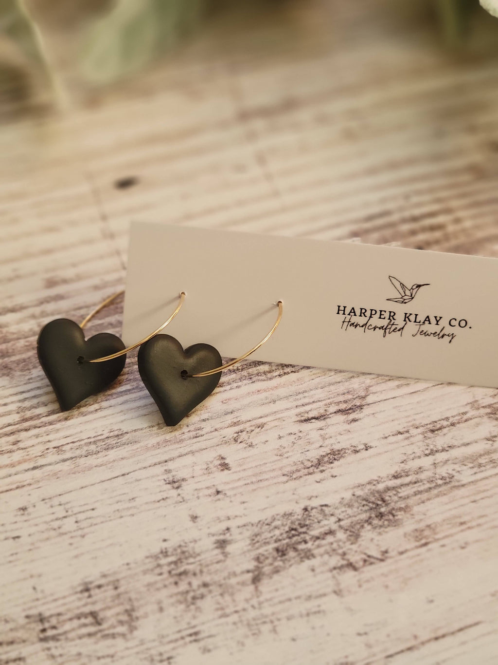 The Heart Hoops- Polymer Clay Hoop Earrings