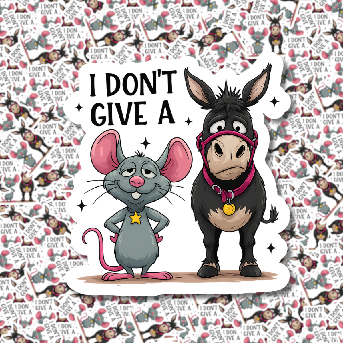 I Don't Give a Rat's Ass Sticker