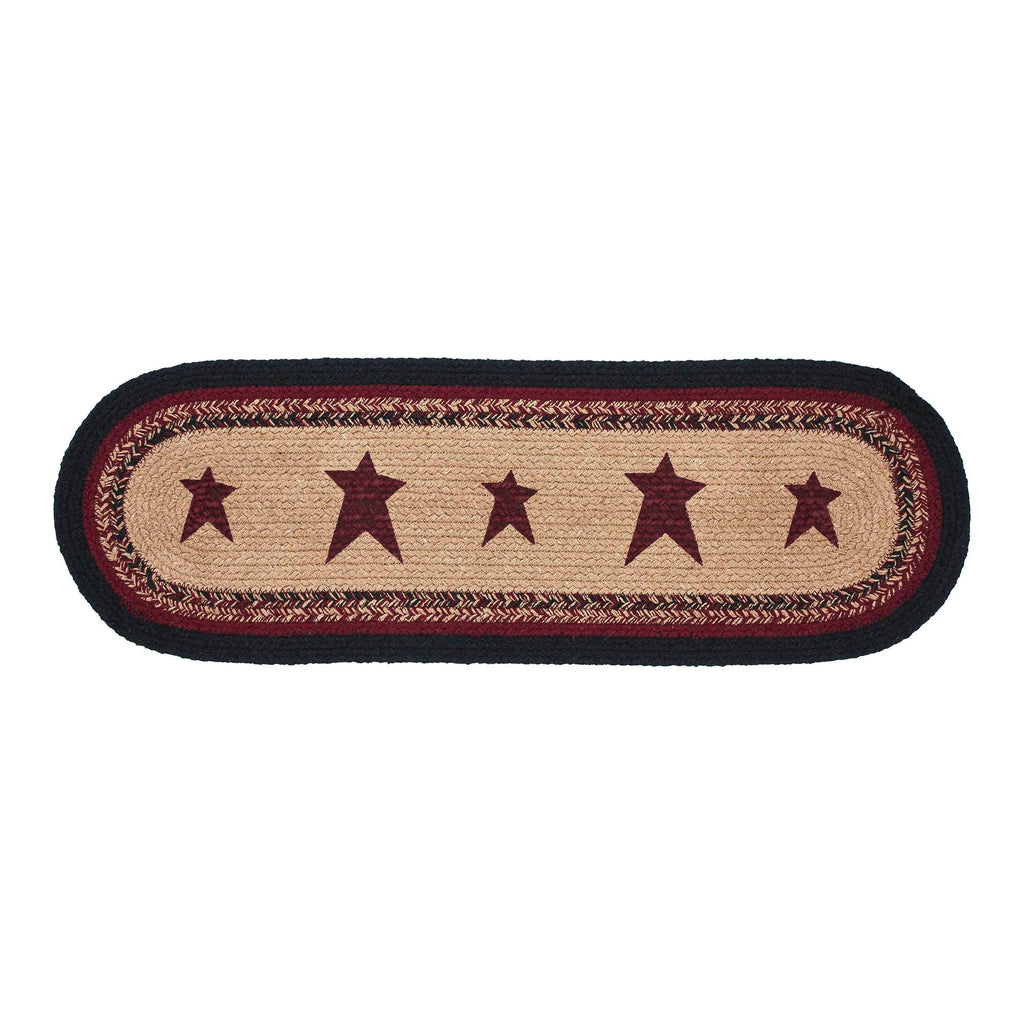 Connell Oval Table Runner Stencil Stars 8x24