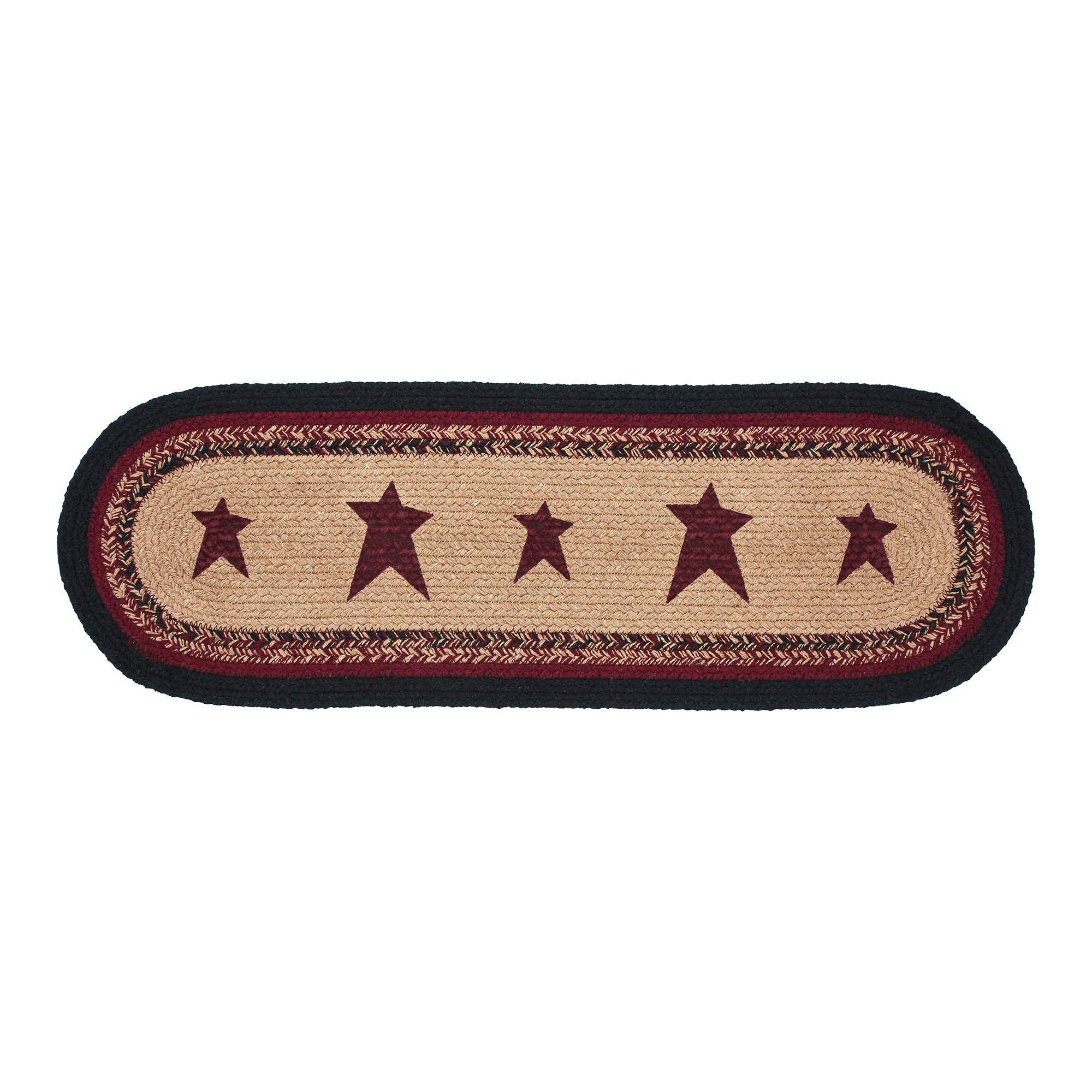 Connell Oval Table Runner Stencil Stars 8x24