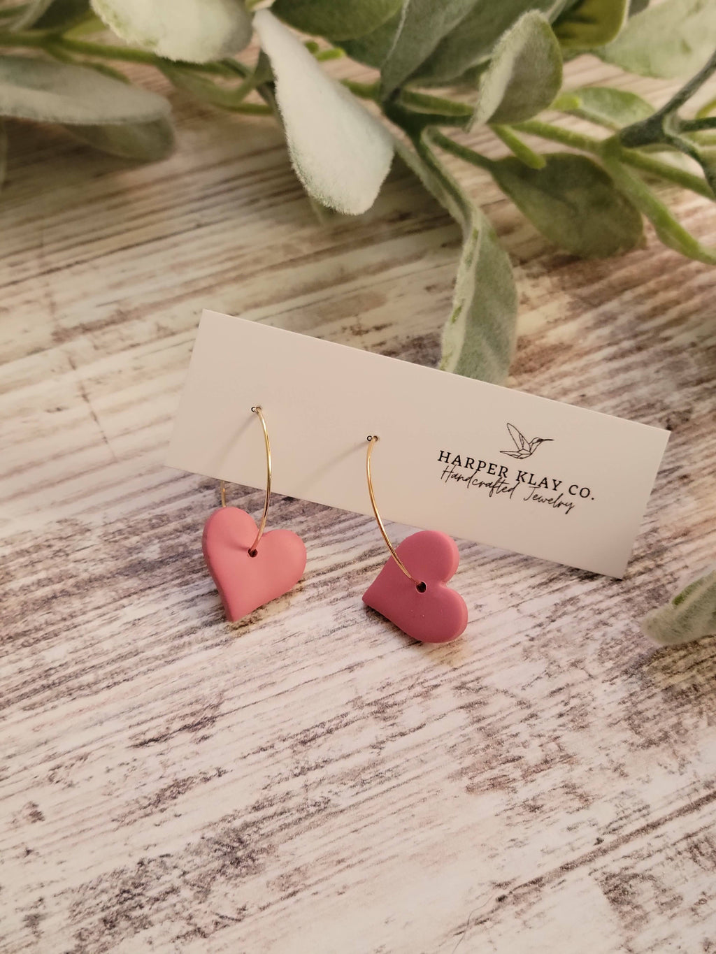 The Heart Hoops- Polymer Clay Hoop Earrings