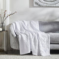Bright White Waffle Weave Throw Blanket - 50x60 Cotton
