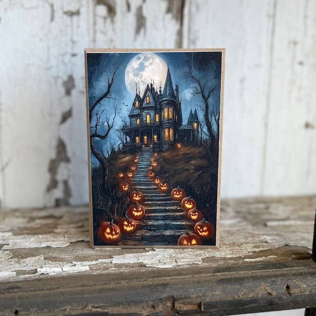 HMK939B Jack O Lantern Path Block