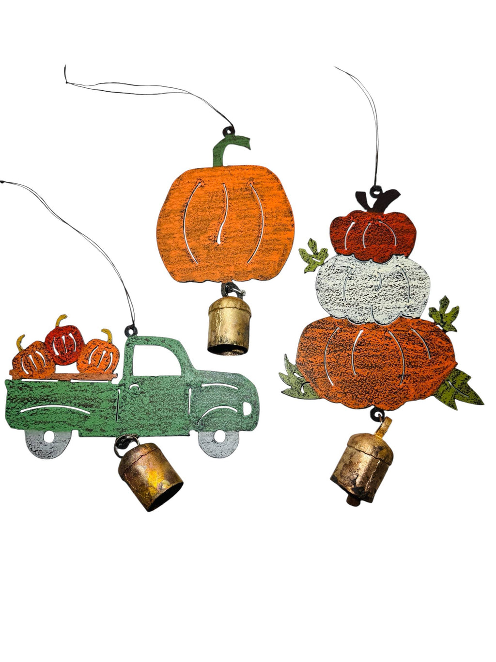 Fall wind chime pumpkins Fall décor unique gift cute metal
