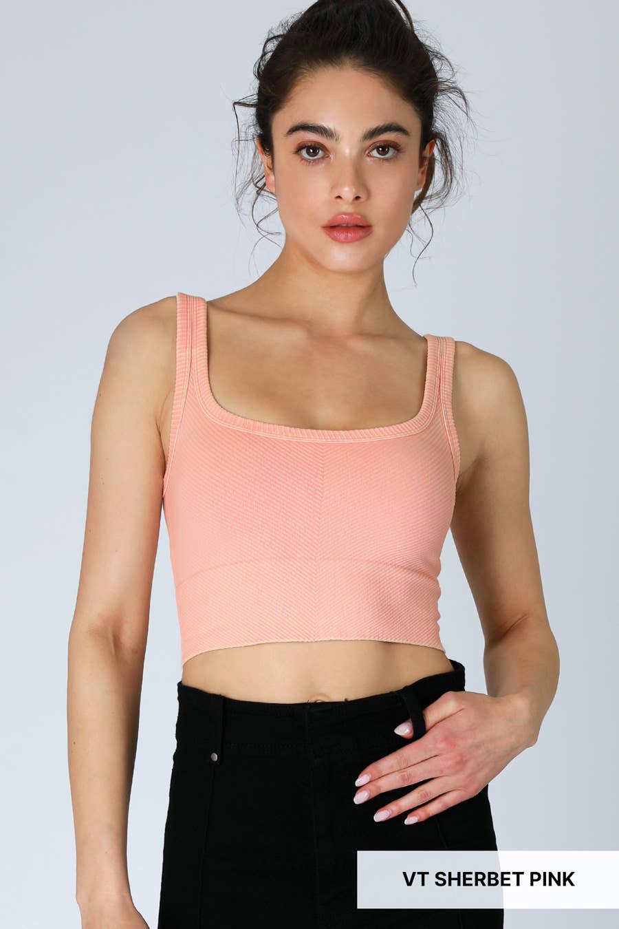 Vintage Chevron Crop Top