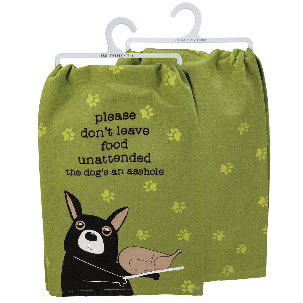 Please Don't Leave Food Unattended Kitchen Towel