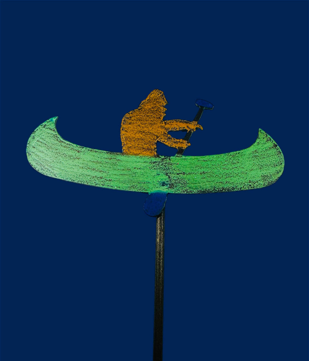 Bigfoot Plant Stake Canoe yeti Sasquatch Garden Spring lodge
