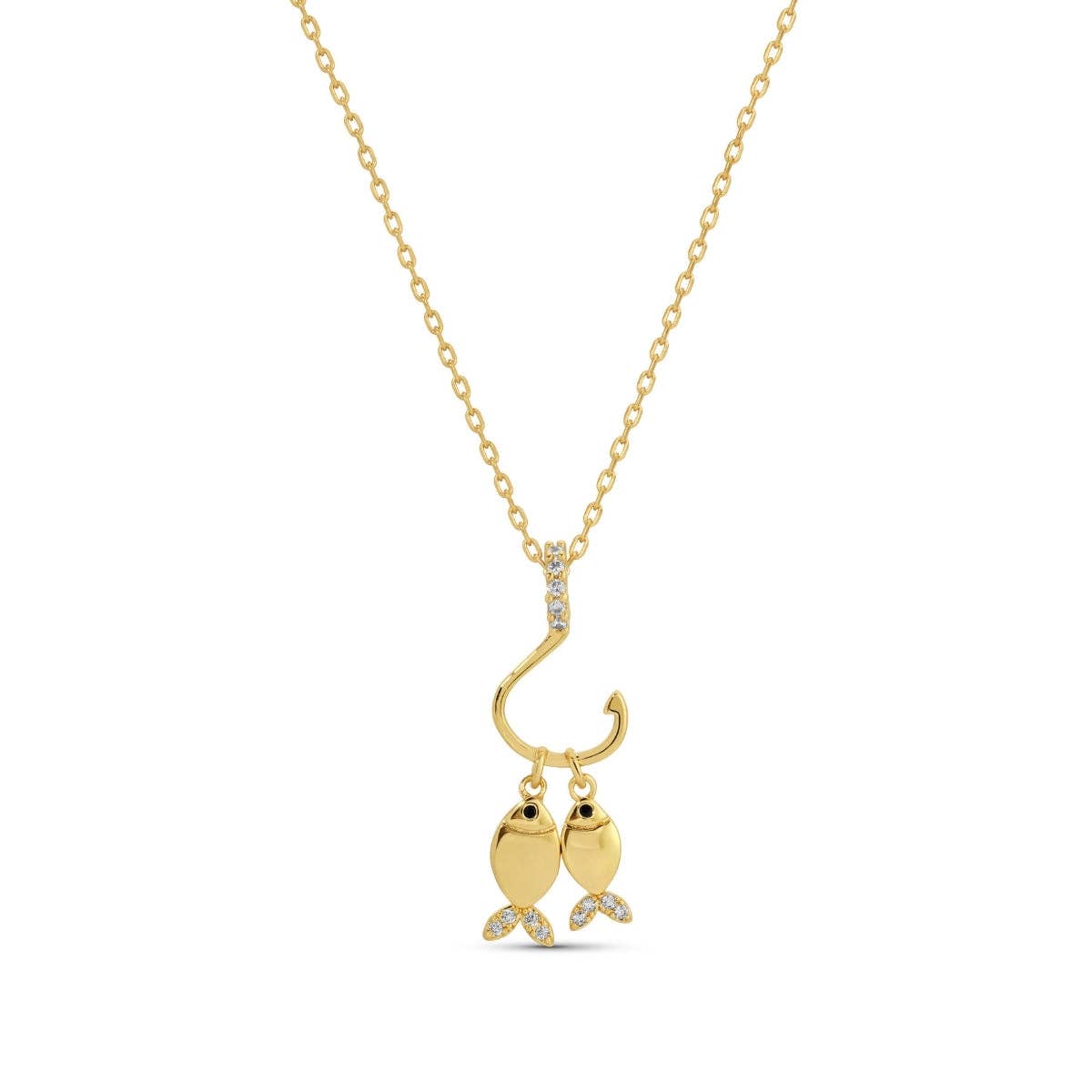 Hooked on You Fish Pendant Necklace