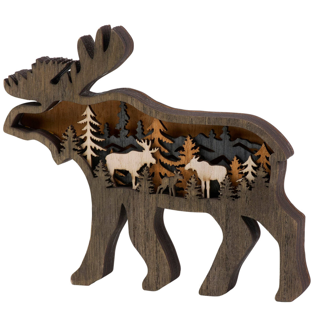 Lighted Moose Sitter