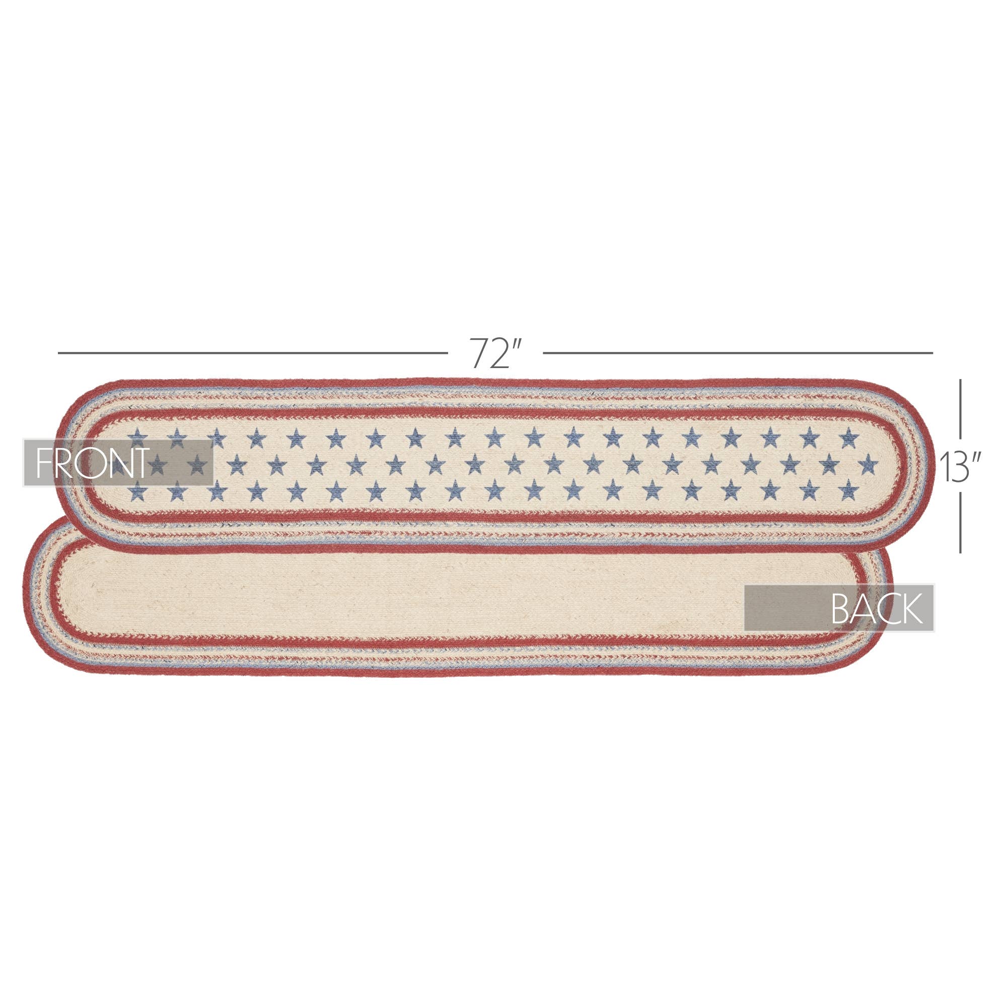 Celebration Jute Oval Table Runner 13x72
