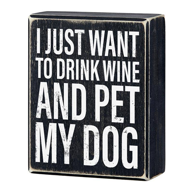 Box Sign - Drink Wine