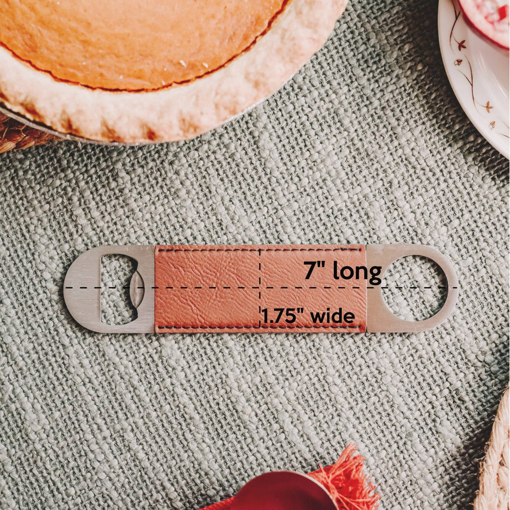 Custom Lake Name Bottle Opener - Leatherette