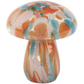 Lighted Orange Swirl Mushroom Sitter