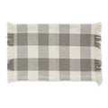 Dove Gray Check Fringe Placemat