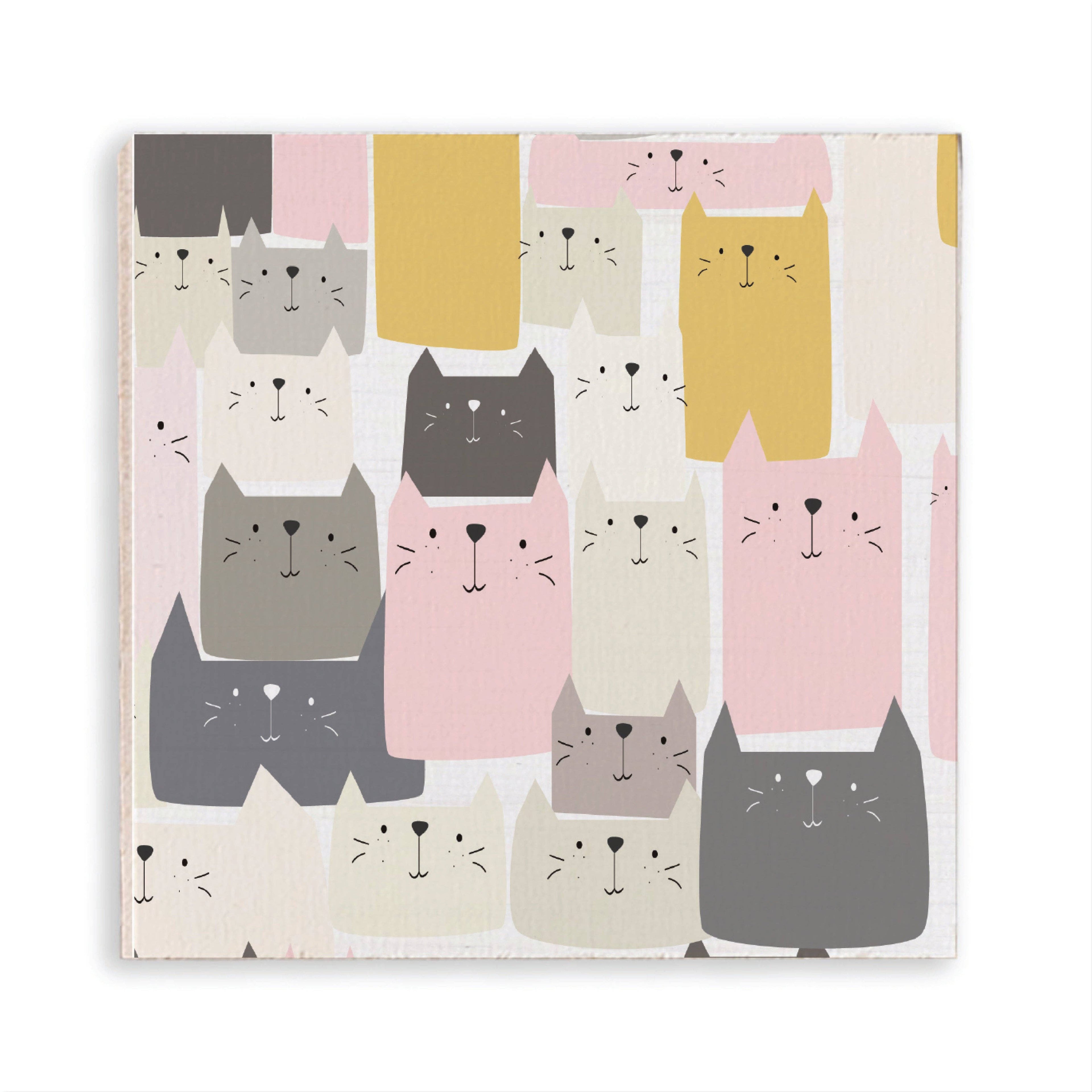 Cats Magnet | Wooden Cat Decor | Fridge Magnet