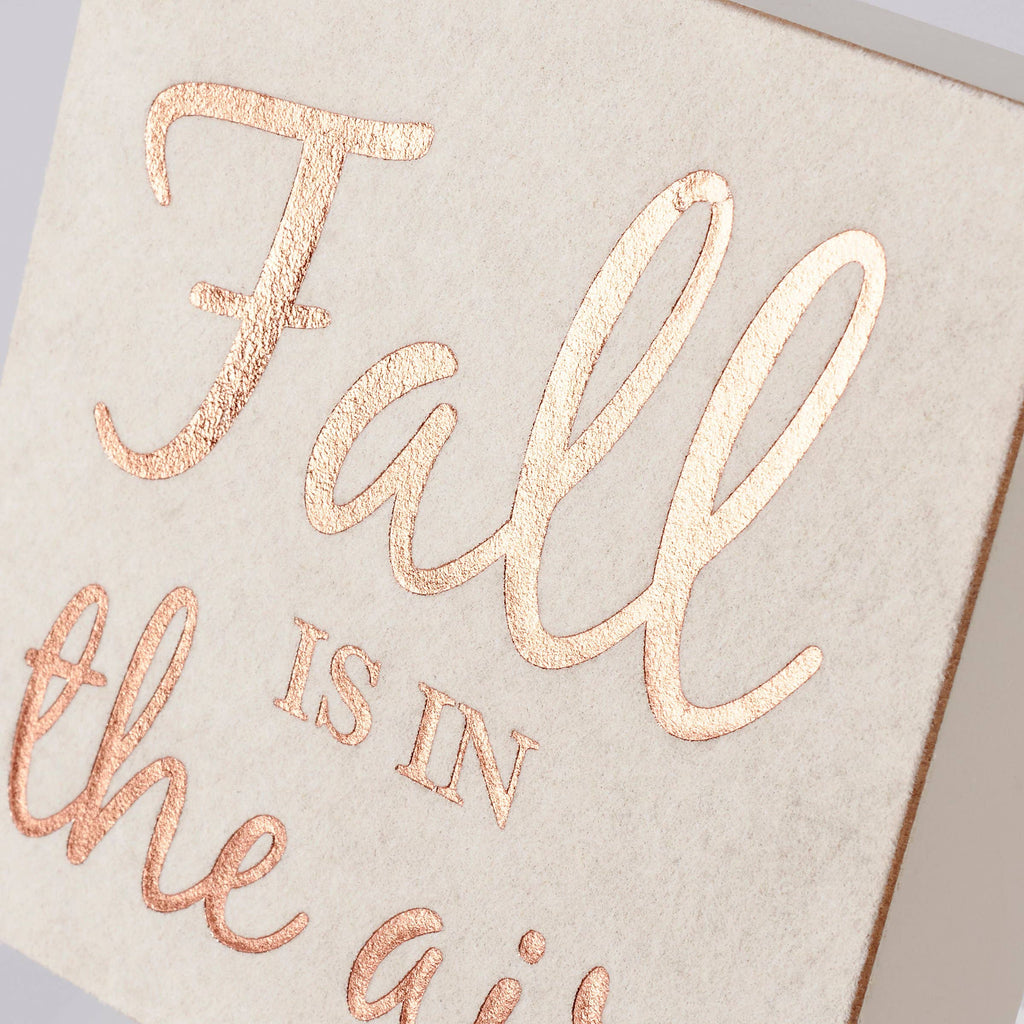 Fall Is In The Air Block Sign