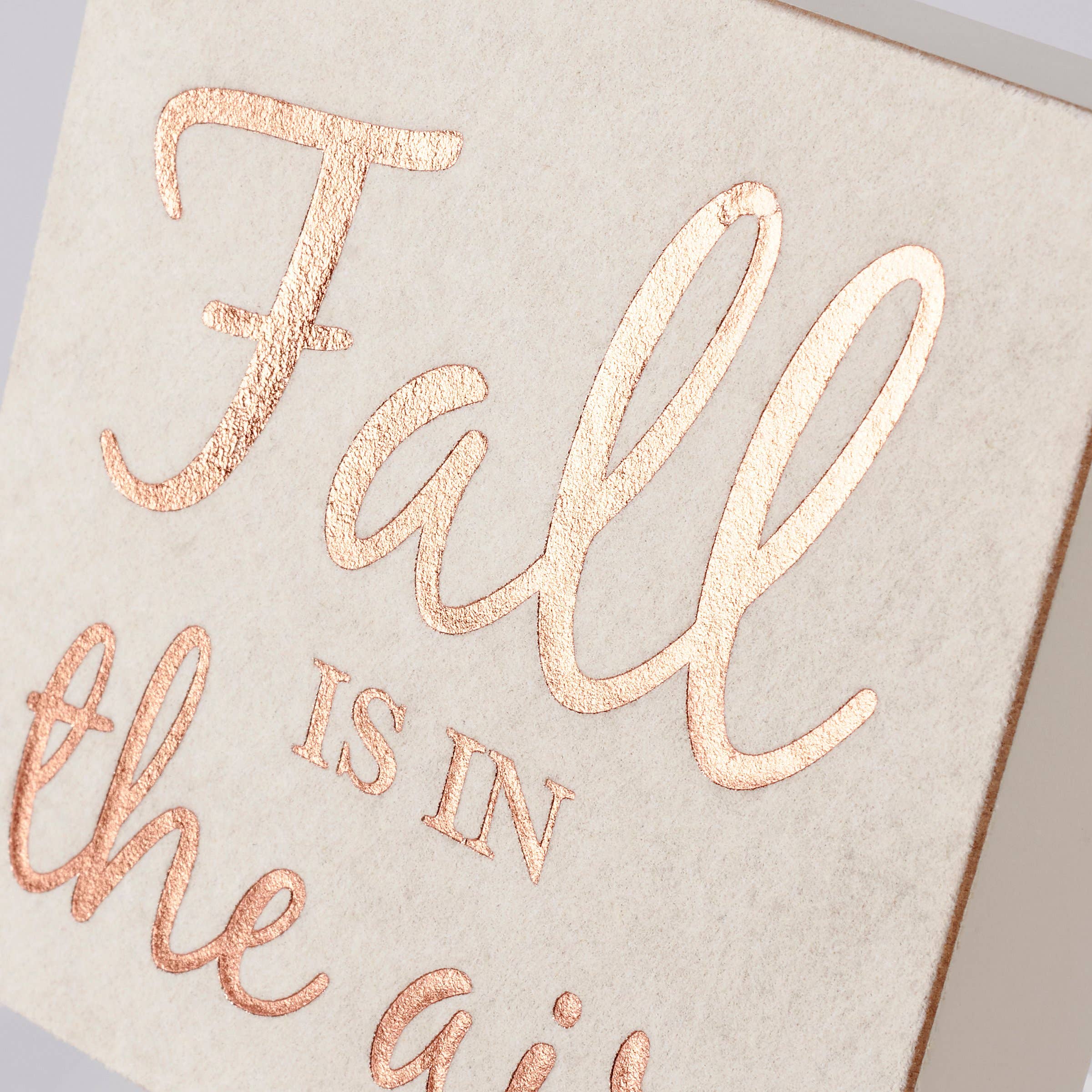 Fall Is In The Air Block Sign