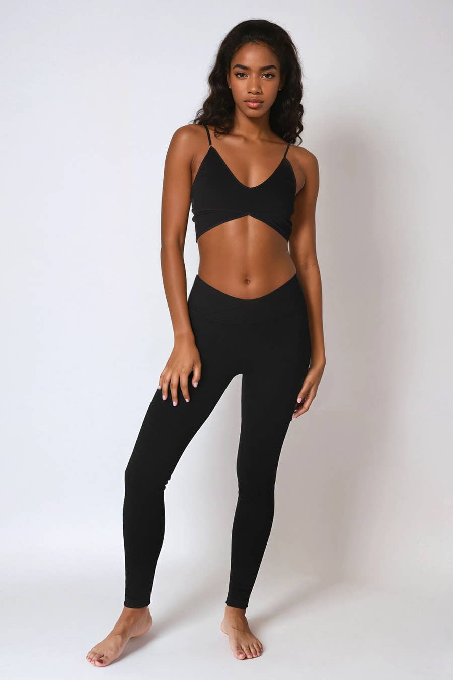 NB8110 - Ribbed Crossover Waistband Leggings