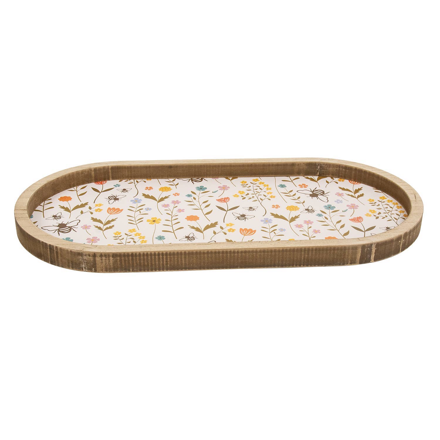 Bee Flower Oval Tray