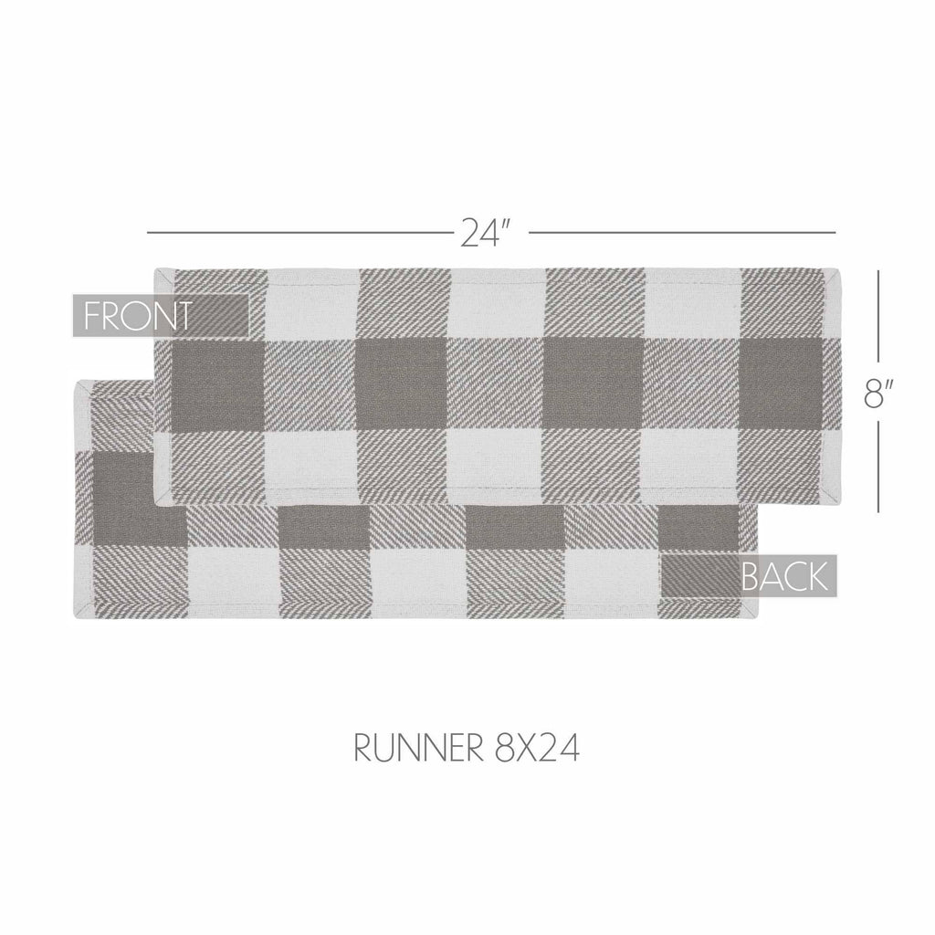 Annie Grey Buffalo Check Table Runner  8x24