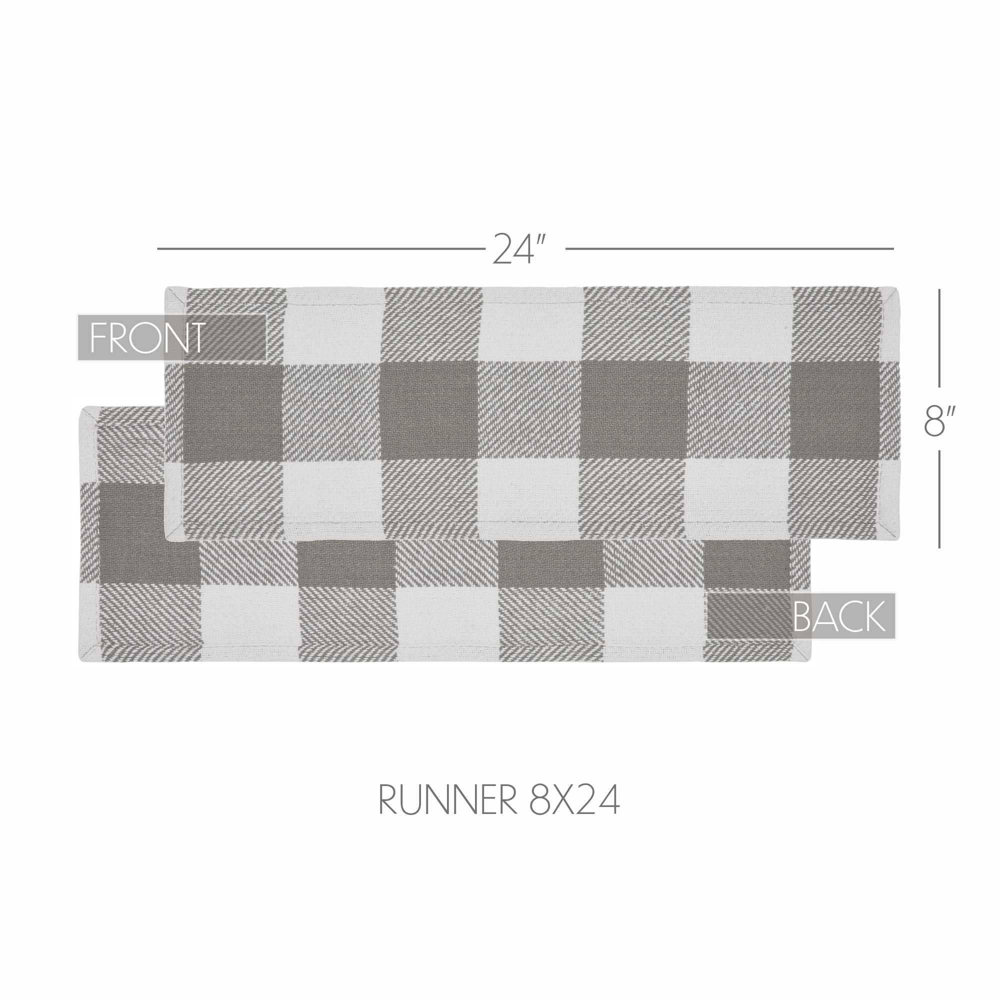 Annie Grey Buffalo Check Table Runner  8x24