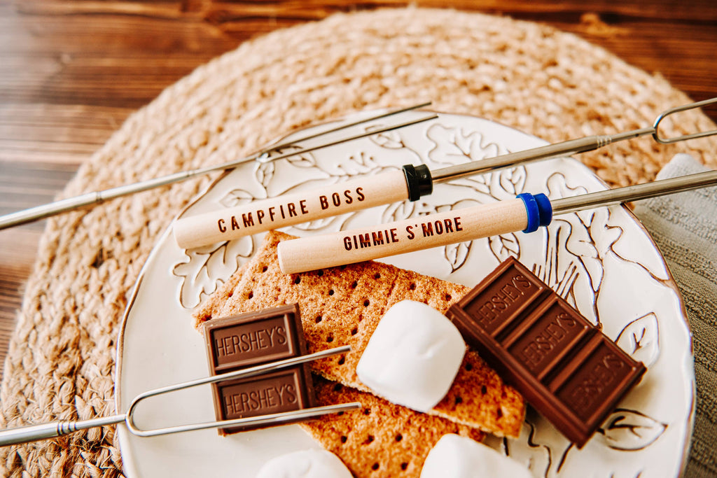Engraved Campfire Roasting Fork - Fire Pit Marshmallow Fork