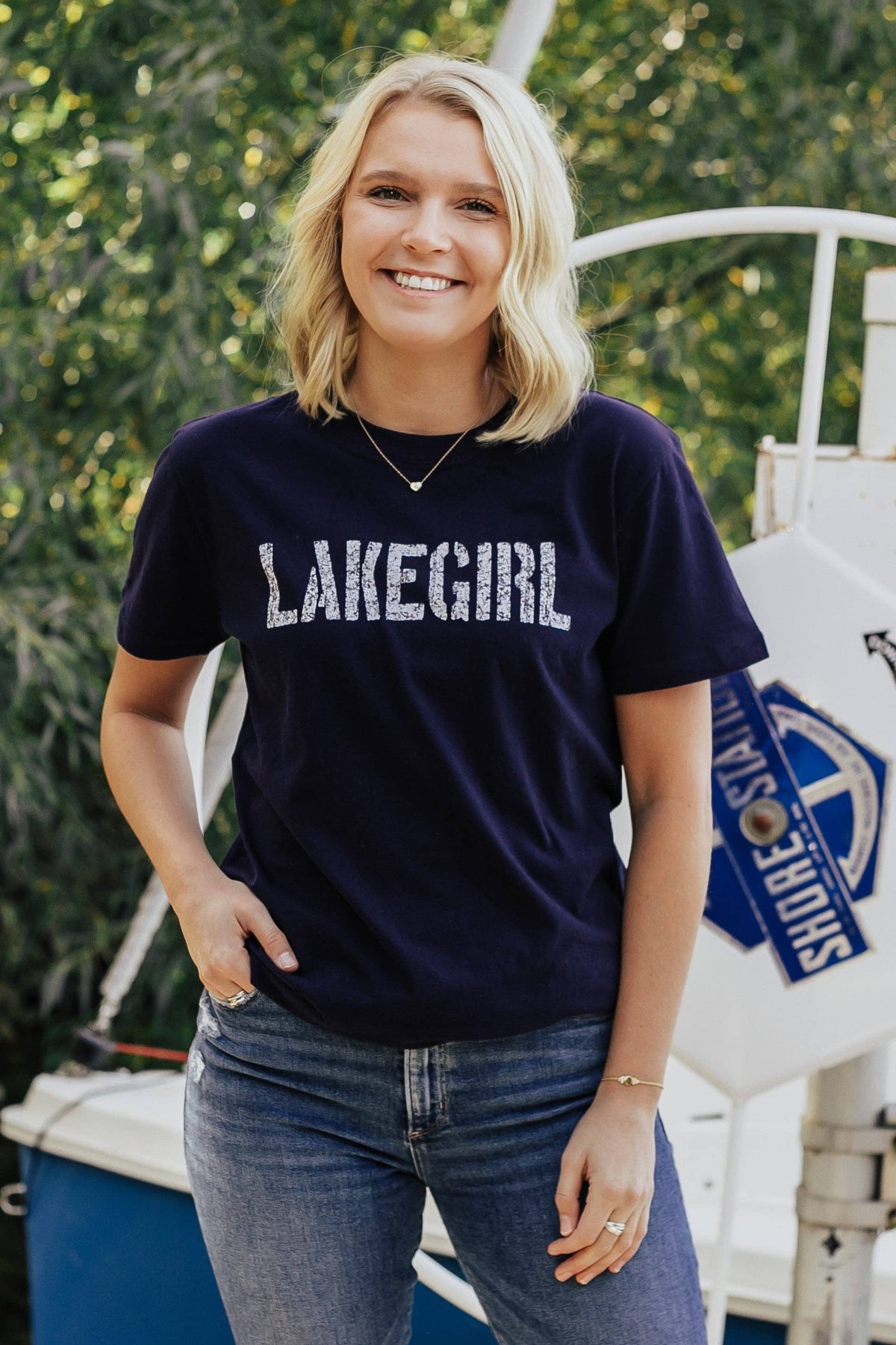 Navy Simply Lakegirl Tee