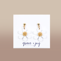 Daisy Earrings, Acrylic Earrings