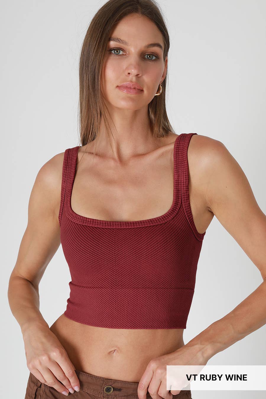 Vintage Chevron Crop Top
