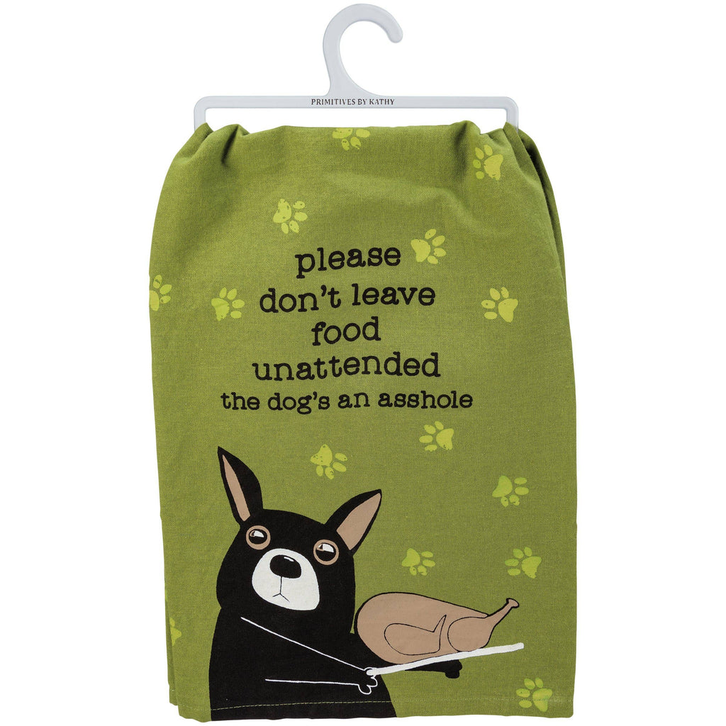 Please Don't Leave Food Unattended Kitchen Towel